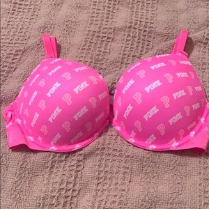 Hot Pink Victoria Secret Push Up Bra